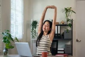 five minute desk stretching routine